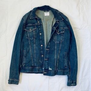 MENS XL Distressed Jean Jacket